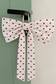 Ornament de ușă, Door Bow-6, 35x45x4 cm, Material: 80% BUMBAC/20% POLIESTER, Rosu/Alb