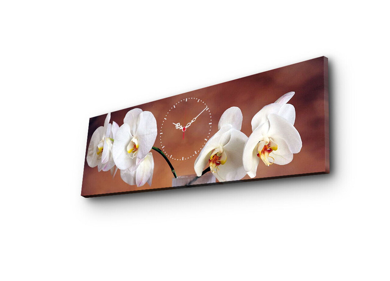 Ceas de perete, 3090CS-28, PÂNZĂ DIN PIELE ÎNTOARSĂ, 30 x 90 cm, Multicolor — imaginea 4