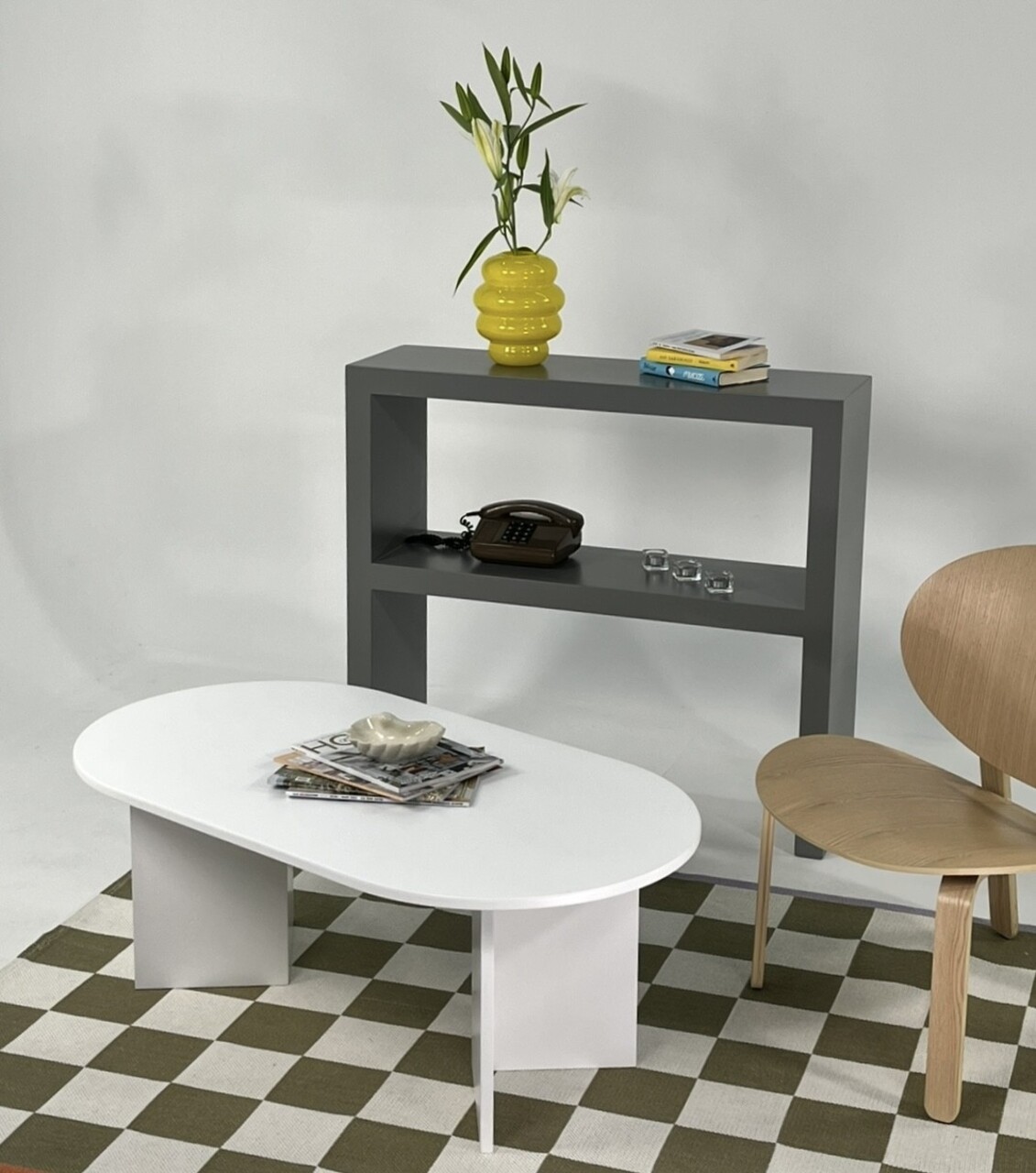 Masuta de cafea, Rotexa, Leo Large, 110x42x60 cm, Alb - 1 | YEO