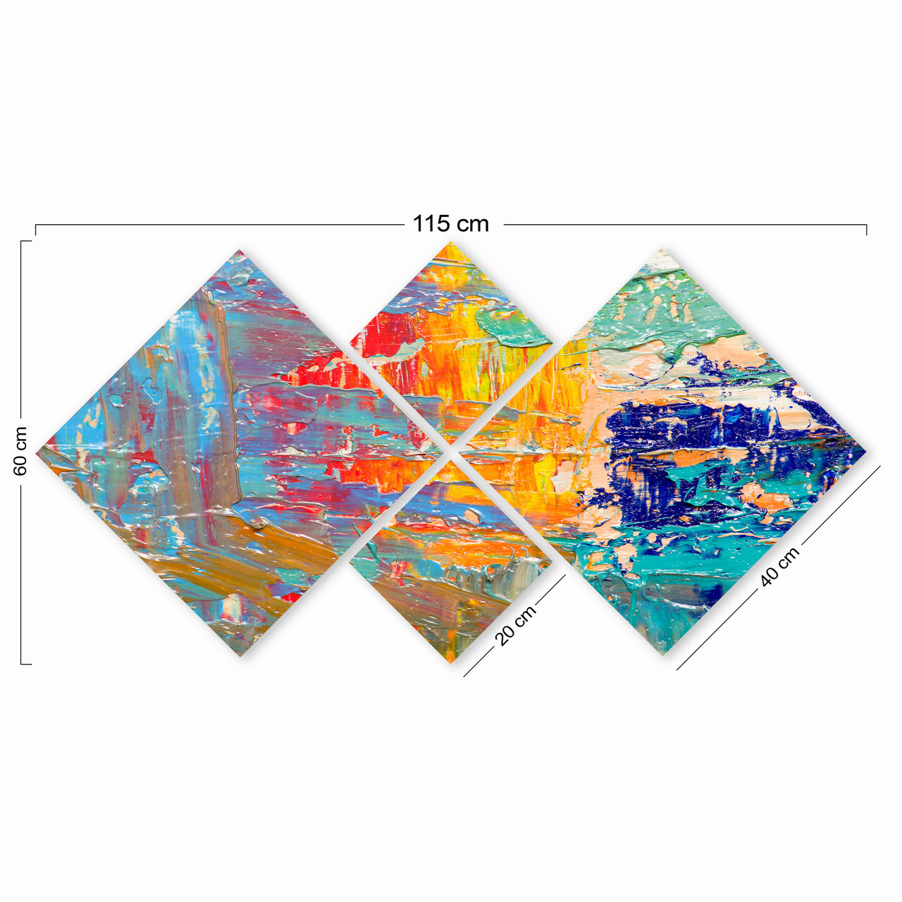 Set 4 tablouri decorative, 4MDF362273090, MDF, Imprimat UV, Multicolor