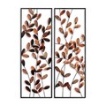 Decoratiune de perete, Olips 3, Metal, 32 x 90 cm, 2 piese, Multicolor