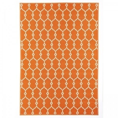 Covor indoor outdoor Floorita TRELLIS ORANGE 133X190