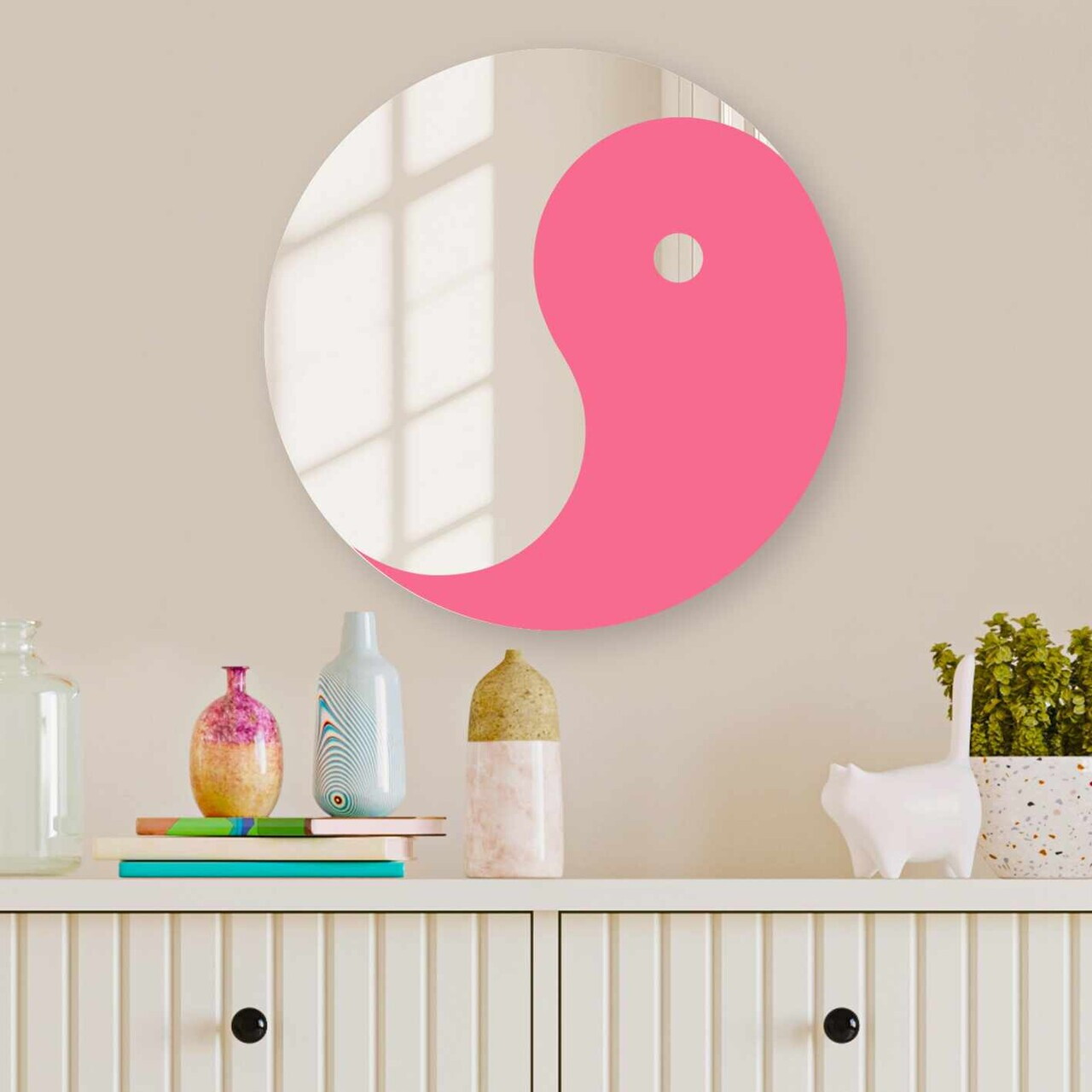 Oglinda decorativa AY11727 Sticla ø30 cm Multicolor