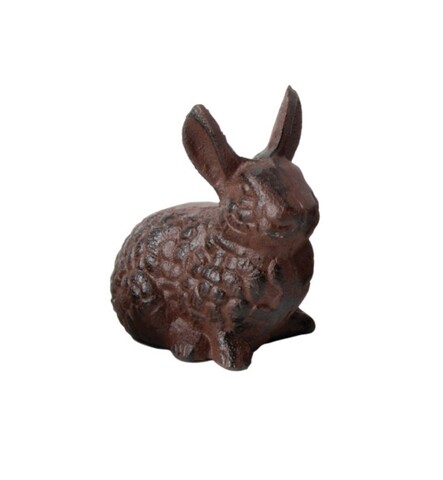 Decoratiune pentru gradina, Esschert, Rabbit, 5.9 x 14.6 x 11.5 cm, fier forjat