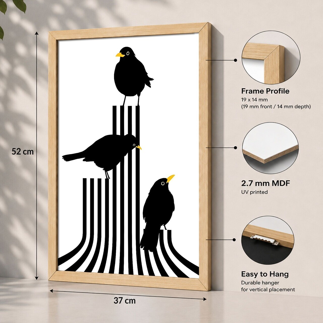 Tablou decorativ, 3752AACT-047, Fundal: 100% MDF (Grosime: 2,7 mm) Vopsire: Imprimare UV, Multicolor — imaginea 2