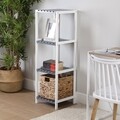 Organizator baie cu 4 rafturi Ellis, Versa, 34 x 33 x 110 cm, MDF/metal