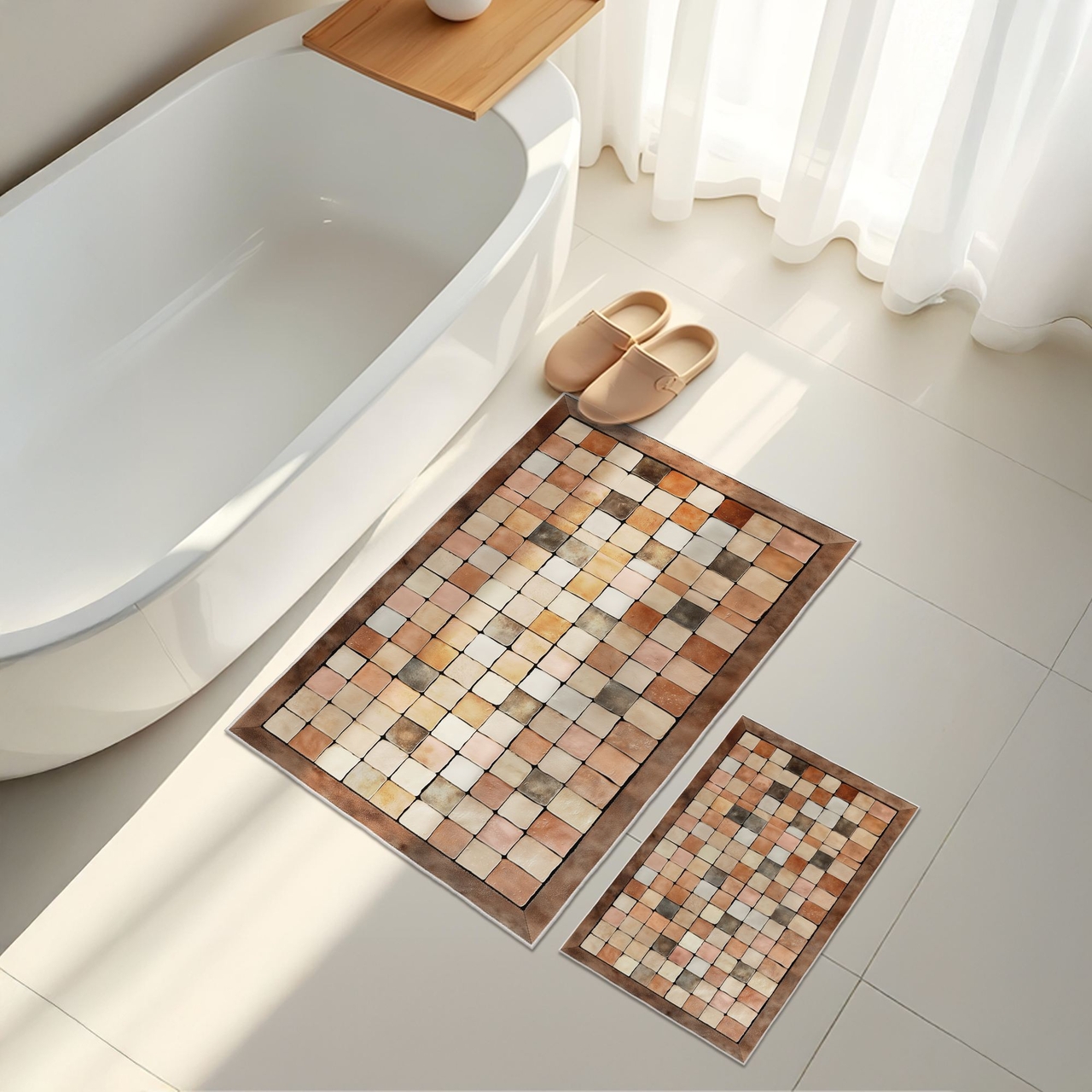 Set covorase de baie, L'essentiel Maison, Asr18, Portocaliu