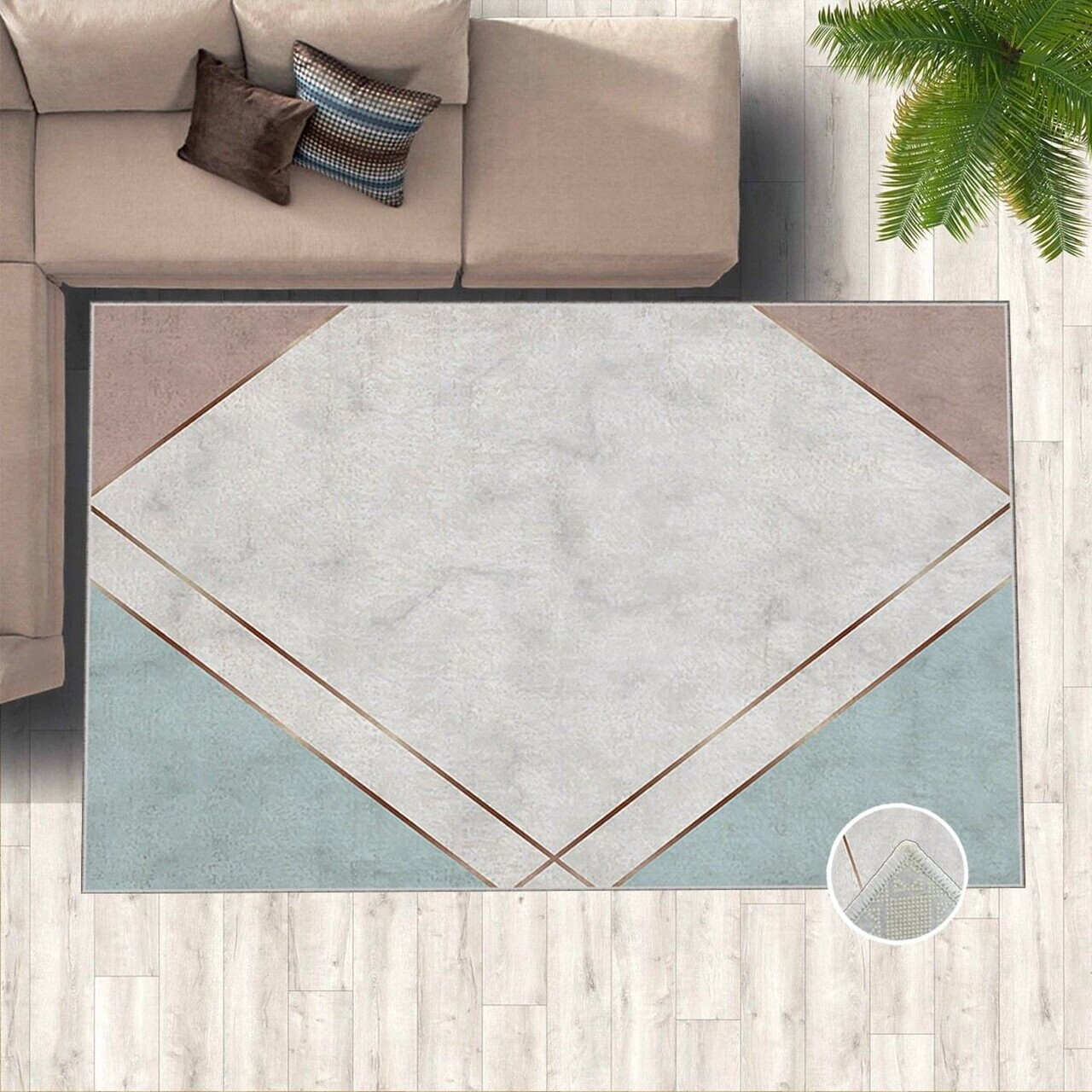 Covor, HM-CRP25-52, 100x180 cm, Poliester, Multicolor — imaginea 4