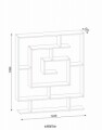 Biblioteca Wooden Art, Sarmasik White, 124.8x149.4x22 cm
