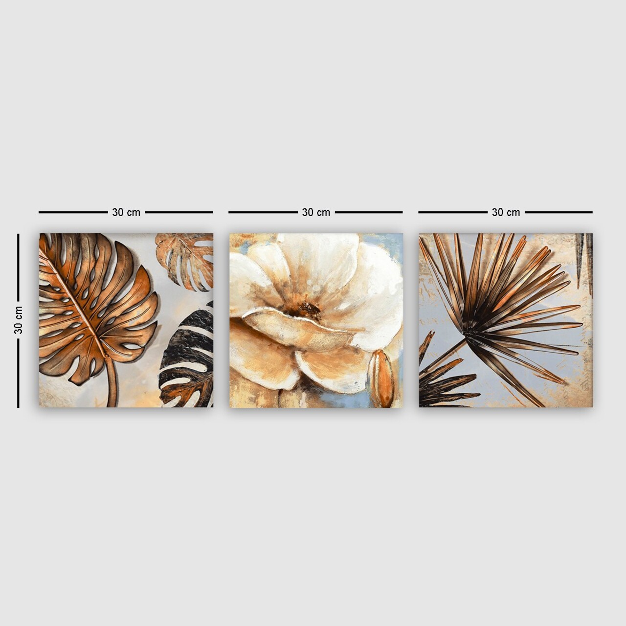 Set 3 tablouri decorative, P6619748771, Cadru: 100% LEMN (grosime: 3 cm), Multicolor - view 2