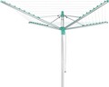 Uscator rotativ rufe, Leifheit, Linomatic 400 Easy, 40 m capacitate de uscare, aluminiu, turcoaz