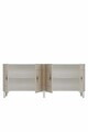 Consola, Hanah Home, Ilay 180, 180x75x32 cm, White / Travertine / Silver