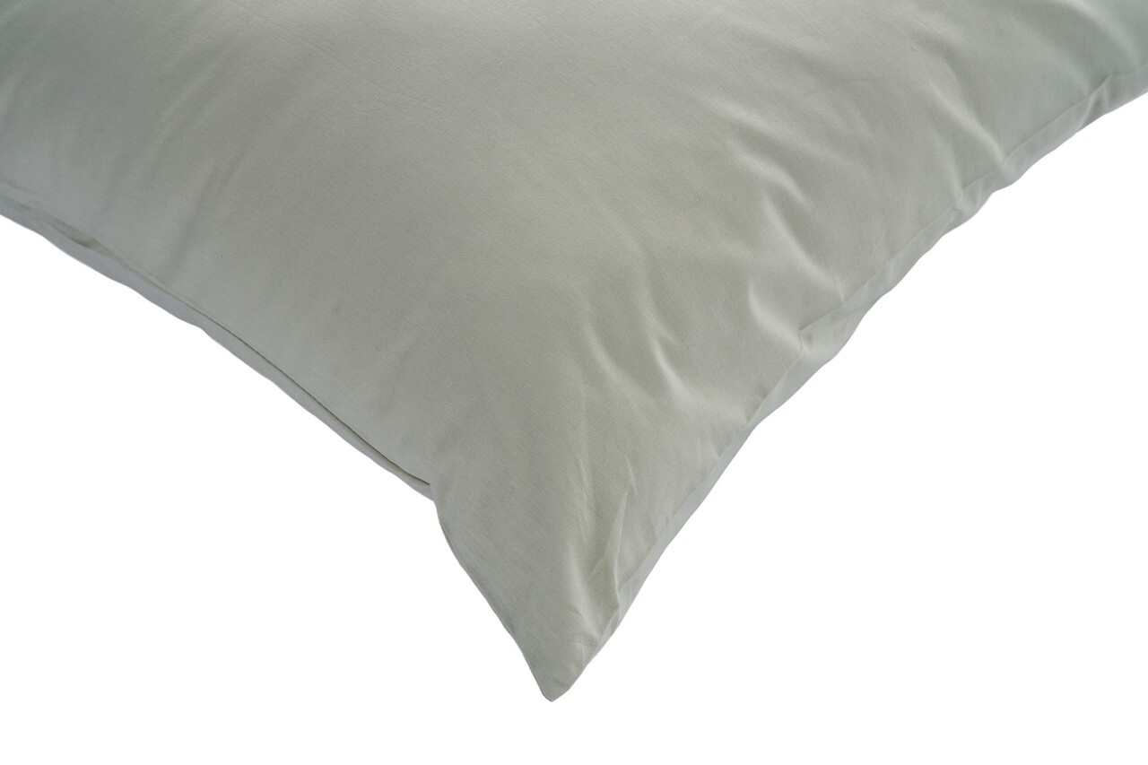Lenjerie de pat dubla Super King (FR), L'essentiel Maison, Plain, Salvie - imagine 5