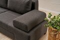 Canapea extensibila 3 locuri, Balcab Home, 825BLC4311, Lemn, Antracit