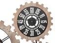 Ceas de perete Gears, Mauro Ferretti, 93x74 cm, fier, alb/auriu