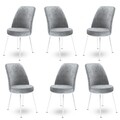 Set de scaune, Charlotte, Dexa, Metal, Gri/Alb