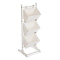 Organizator pentru baie cu 3 cosuri Helen, Versa, 35x35x102 cm, ratan