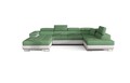 Coltar extensibil dreapta 6 locuri ELTAP, Rod-09, Rodrigo, 345x202x90 cm, lemn/poliester, verde deschis/alb