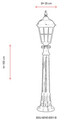 Lampadar de exterior, Avonni, 685AVN1218, Plastic ABS, Negru