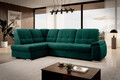 Coltar extensibil stanga 3 locuri ELTAP, LT-35NU, Sado, 272x192x95 cm, lemn/poliester, verde inchis