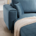 Coltar extensibil stanga 4 locuri ELTAP, LT-100VE, Dalia, 289x190x95 cm, lemn/poliester, albastru deschis