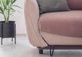 Canapea extensibila 4 locuri ELTAP, SO-SIL-24VE-61MAT, Silva, 236x95x90 cm, lemn/poliester, roz