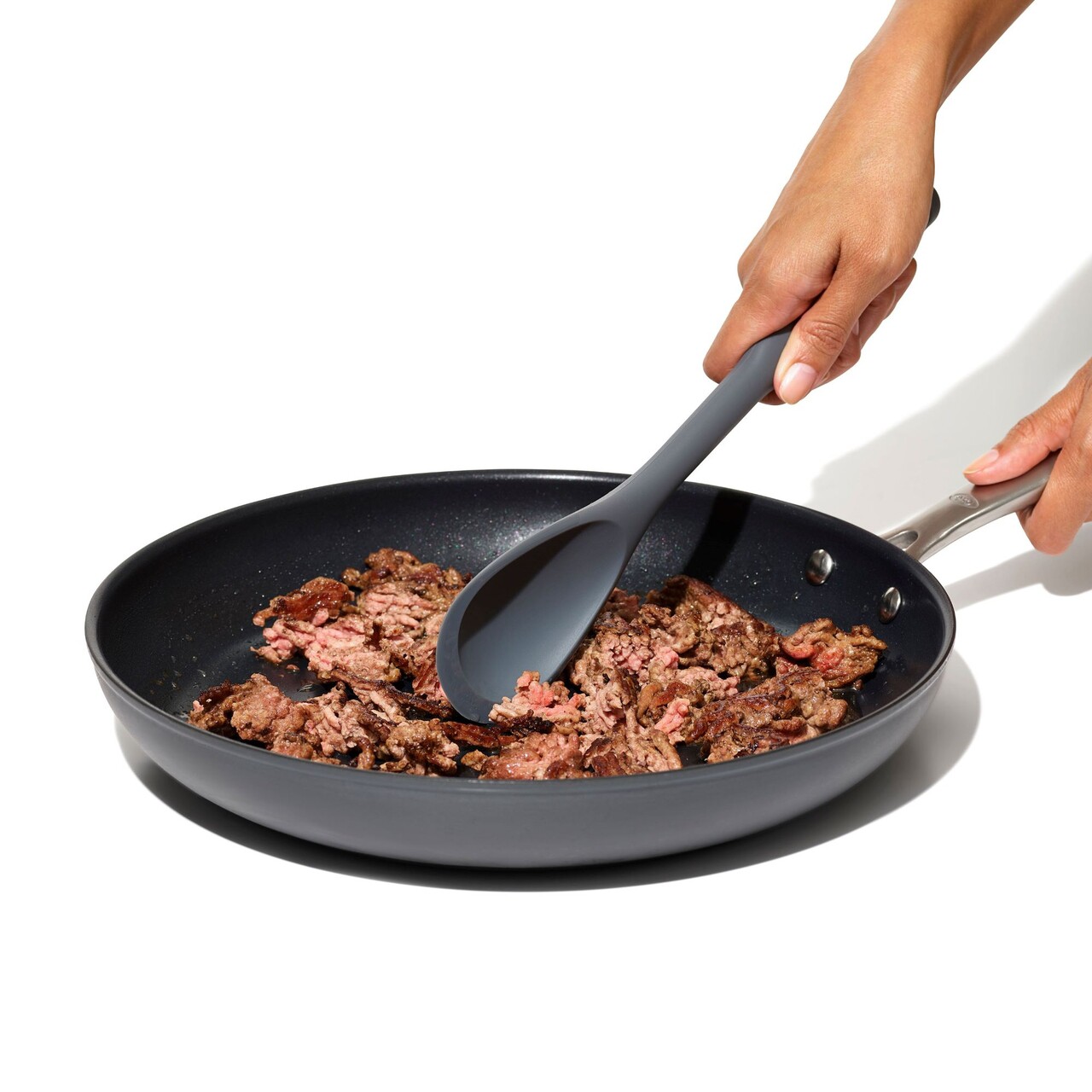 Lingura gatit, silicon, 30,5 cm, "Good Grips", Negru - OXO - imagine 2