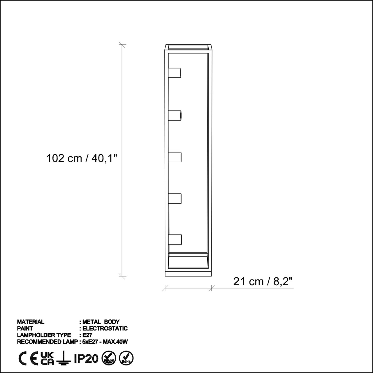Lampadar, L'essentiel Maison, 521SHN1543, Auriu - view 7
