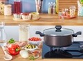 Oala cu capac, Tefal, Simply Clean, 24 cm Ø, aluminiu/sticla