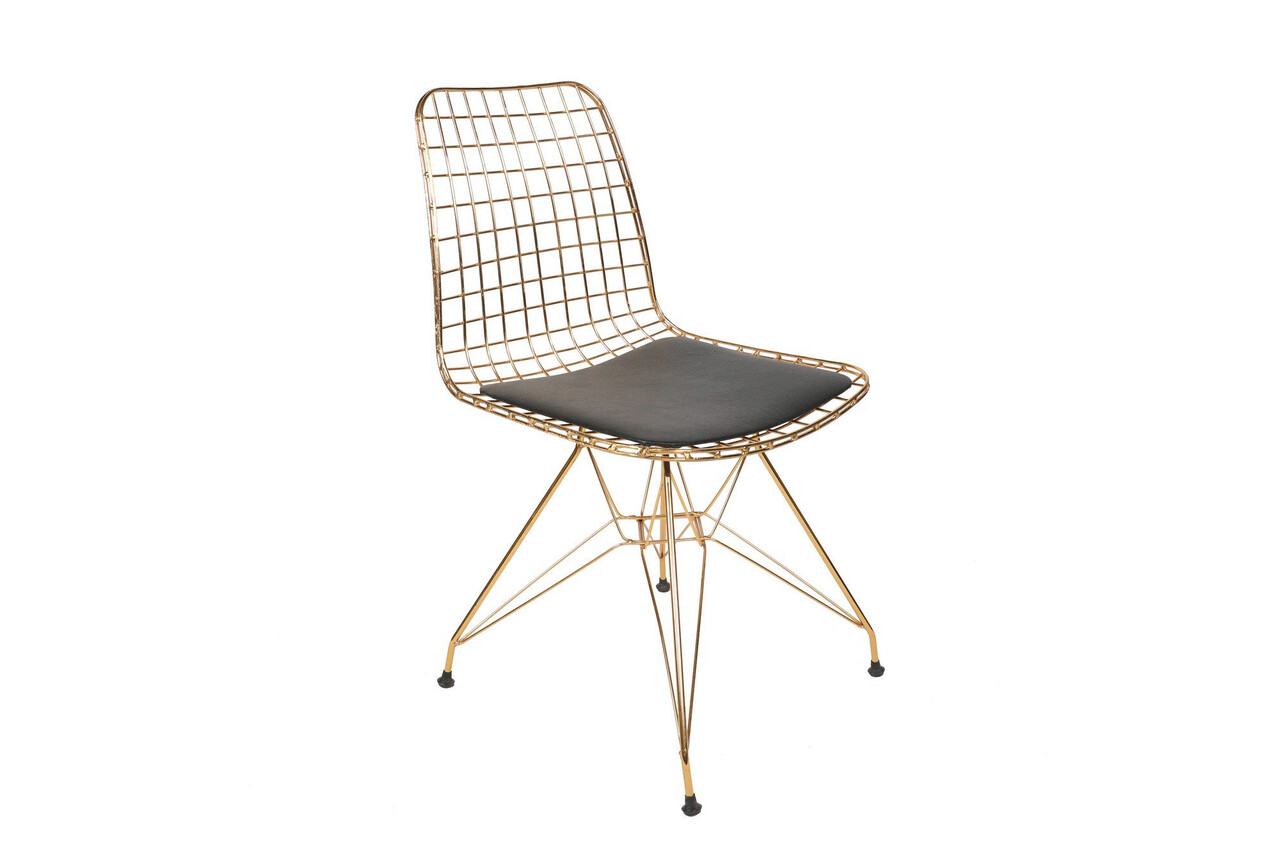 Set scaune 2 piese, Nmobb , Tivoli 273, Metal, Auriu - 1 | YEO