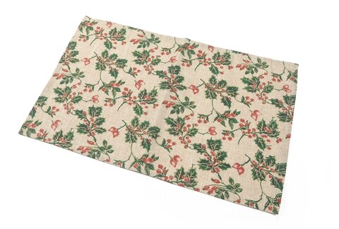 Poza Suport pentru farfurie Christmas mistletoe, Mercury, 30x45 cm, textil, multicolor