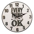 Ceas de perete Everything is Ok, Creaciones Meng, 34 cm, MDF