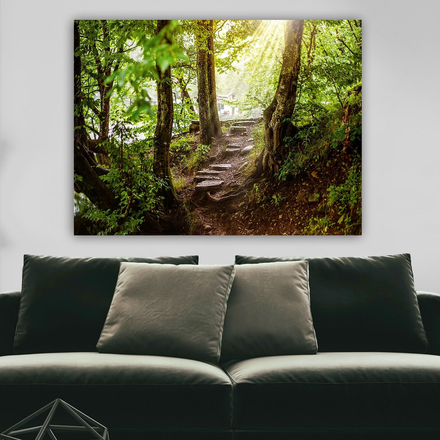 Tablou decorativ, 301001450_70100, Canvas, Rama din lemn (grosime 3 cm), Multicolor