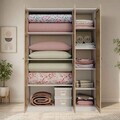 Dulap pentru haine, Hanah Home, Loren 1600-234, 135.8x188.6x53.8 cm, Nuc/Alb
