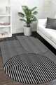Covor, CLR-7188-Gri-Oval-11, 100x150 cm, Poliester, Gri