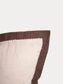 Lenjerie de pat King Size, Tovi, Homla, 200x220 cm, 3 piese, bumbac, bej/maro