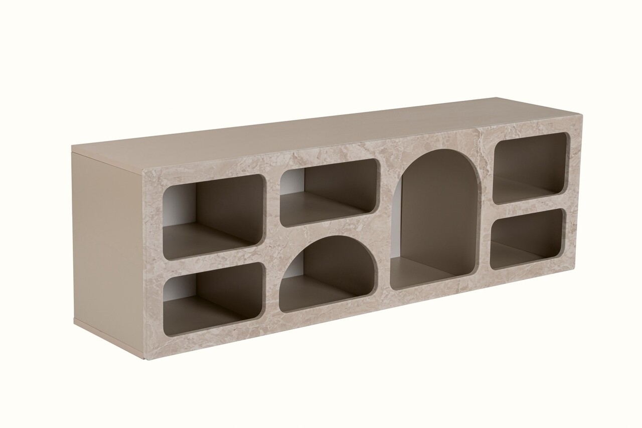 Consola, Hanah Home, Ferlis, 160x51x40 cm, Travertin Marmură / Gresie - view 5