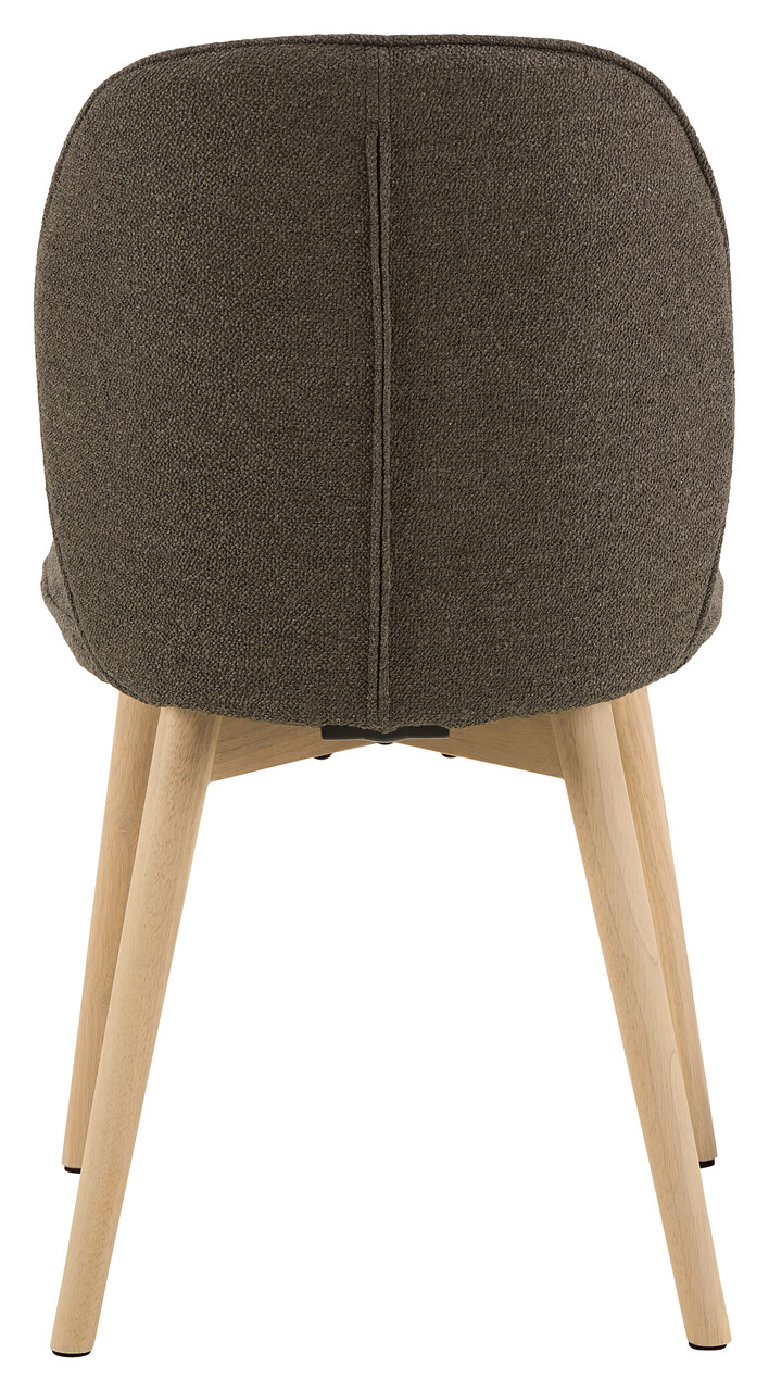 Scaun Cindy, Actona, 49x56x89 cm, tesatura Boucle/lemn de stejar, grej - view 8
