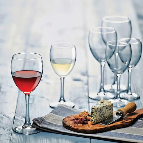 Set 6 pahare vin rosu Imperial, Pasabahce, 350 ml, sticla, transparent