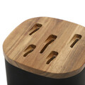 Set 6 cutite + suport Skat, Homla, inox, negru