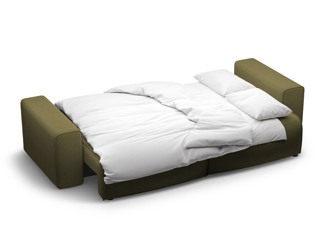 Canapea extensibila 3 locuri, Victor, Micadoni Home, 246x100x83 cm, tesatura structurata, verde — imaginea 6