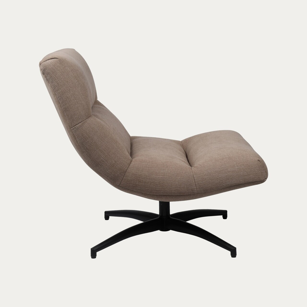 Fotoliu rotativ Volero, Homla, 93.5x77x88.5 cm, metal/poliester, bej inchis — imaginea 3