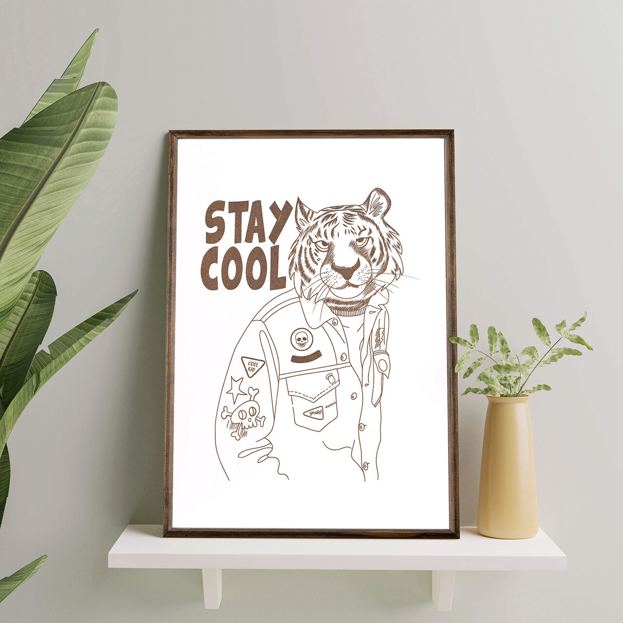 Tablou decorativ TD106 Desenat manual Natural