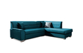 Coltar extensibil dreapta 4 locuri ELTAP, BR47, Bergen, 247x214x83 cm, lemn/poliester, albastru
