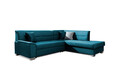 Coltar extensibil dreapta 4 locuri ELTAP, BR47, Bergen, 247x214x83 cm, lemn/poliester, albastru