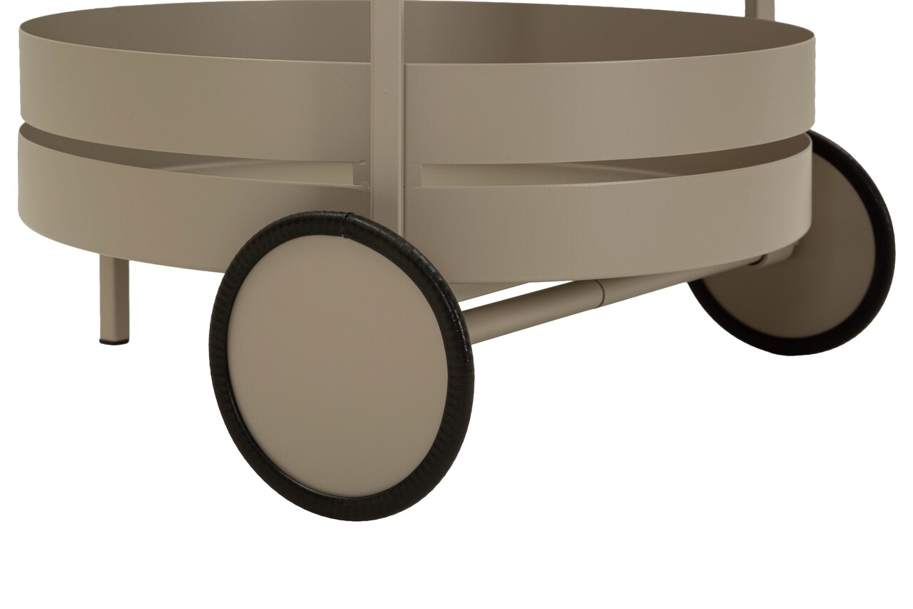 Carucior pentru servire, Mauro Ferretti, Saturn, 40x49.5x61 cm, metal, gri dove - imagine 2