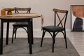 Set masă și scaune extensibile, Vella, Oliver, PAL, Nuc negru