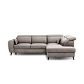 Coltar extensibil dreapta 4 locuri ELTAP, RT-04LO, Noble, 255x201x100 cm, lemn/poliester, gri
