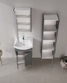 Set Dulap de Baie cu Chiuvetă și Oglindă (2 Piese), Hanah Home, Purus 55, Antracit mat