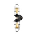Aplica de perete, Mahoni - 13207, Fulgor, 12 x 20 x 51 cm, 2 x E27, 40W, negru